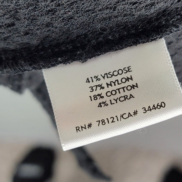 Eileen Fisher Cardigan Womens PM Black Sweater Button Made in USA Italian Fabric - Picture 7 of 9